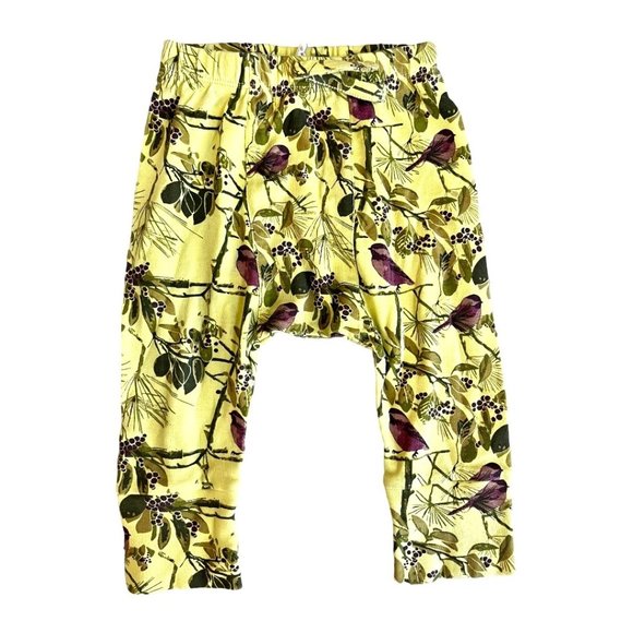 kate quinn Other - Kate Quinn Classic Panda/Jogger Bird Pants, Yellow/Plum Bird Design Size 18-24 M